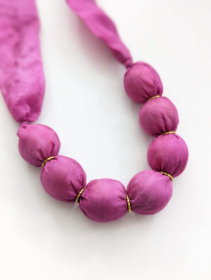 Chunky silk bead necklaces (end of line)