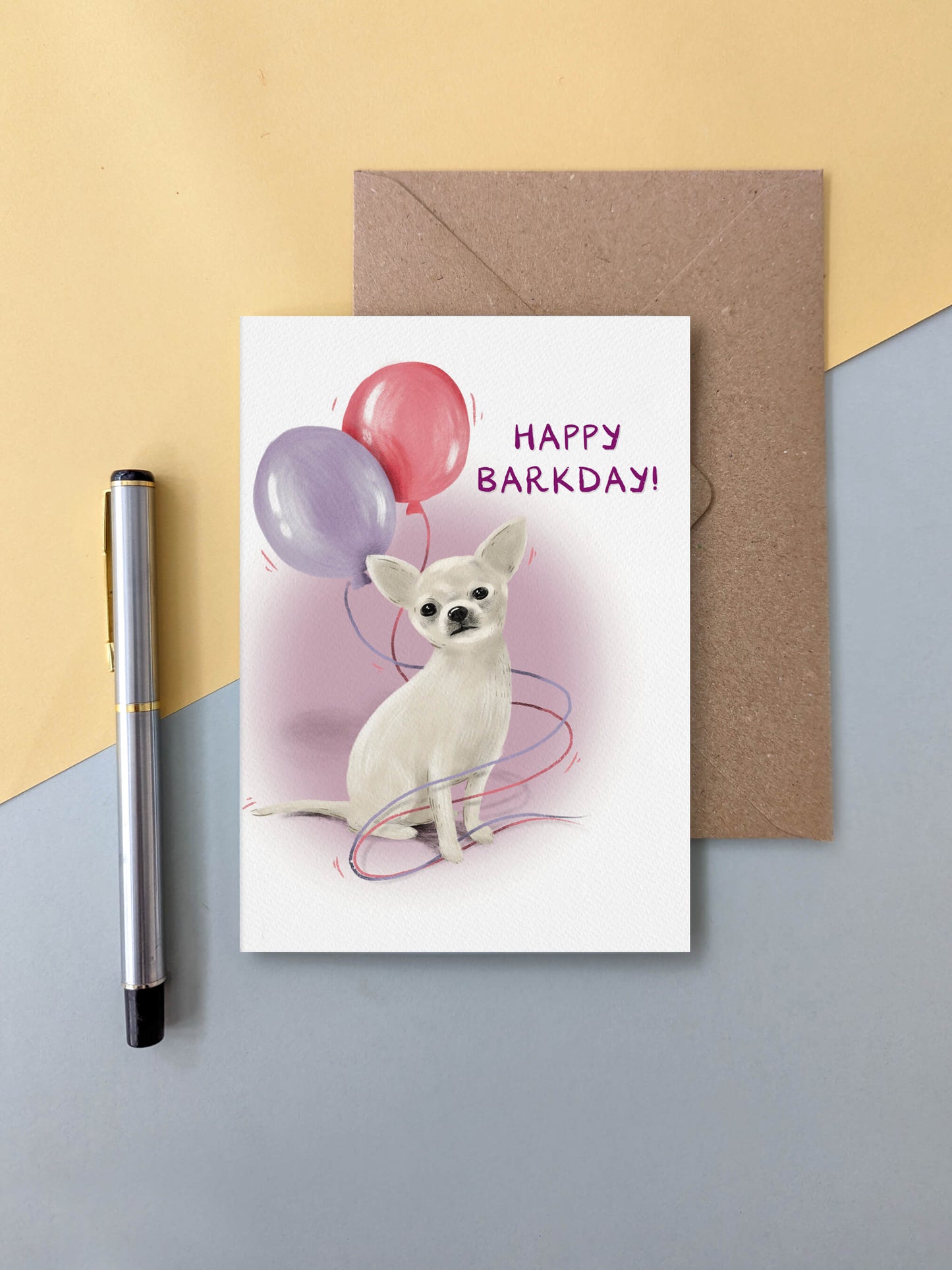 Happy Barkday (chihuahua) – dog greeting card