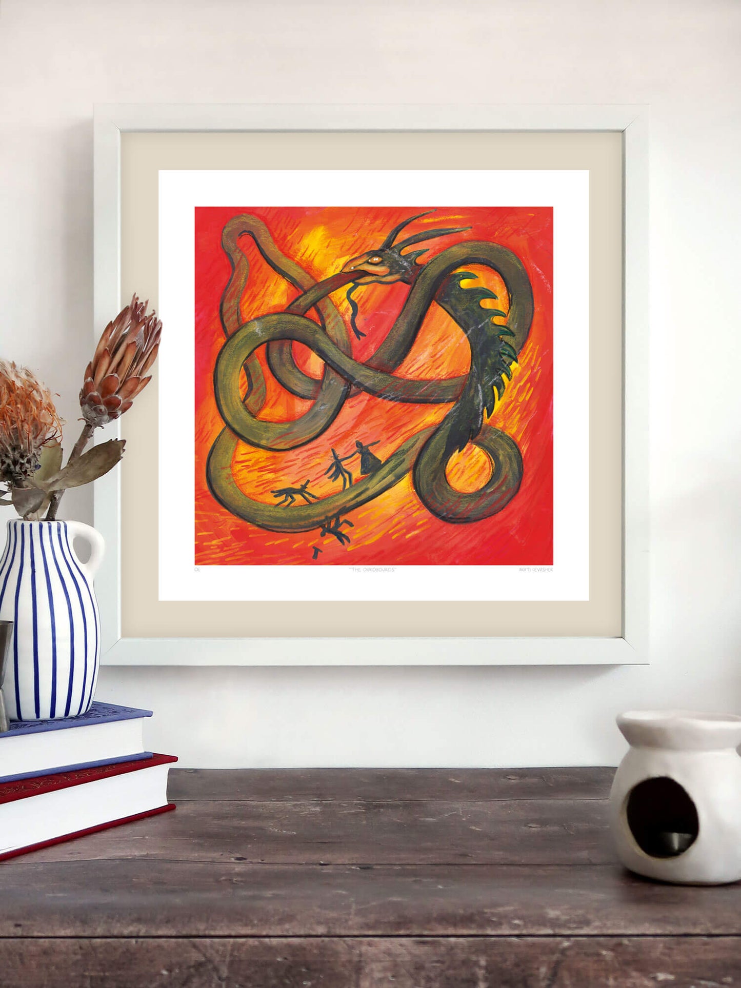 The Ouroboros (Dragon-Snake) – (end of line) art print