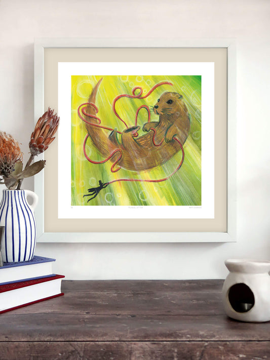 Playful Otter – (end of line) art print