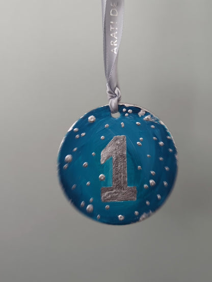 Pet's First Christmas ornament – hand painted bauble