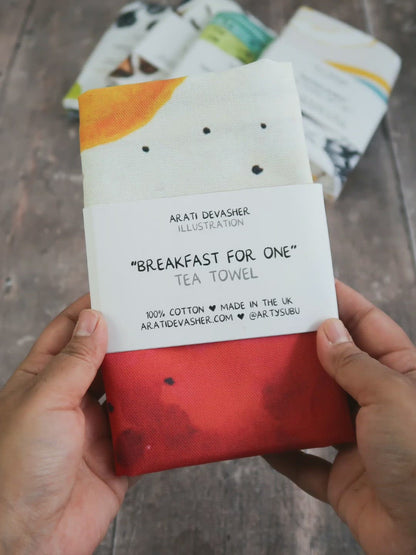 Breakfast for One – tea towel / wall hanging