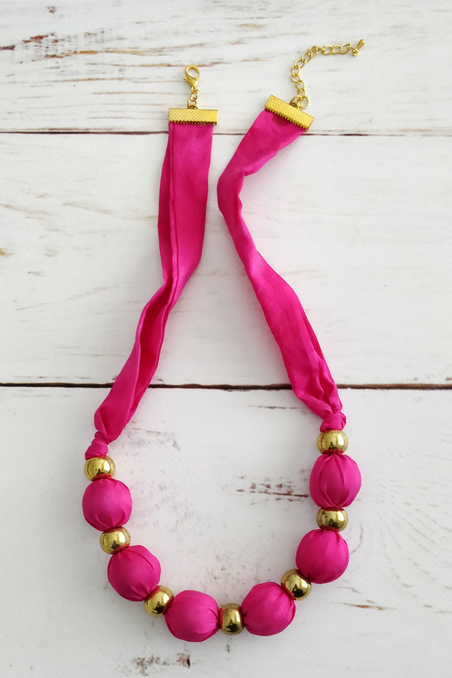 Chunky silk bead necklaces (end of line)