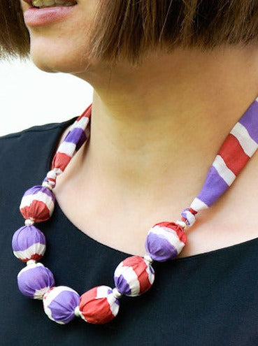 Chunky silk bead necklaces (end of line)