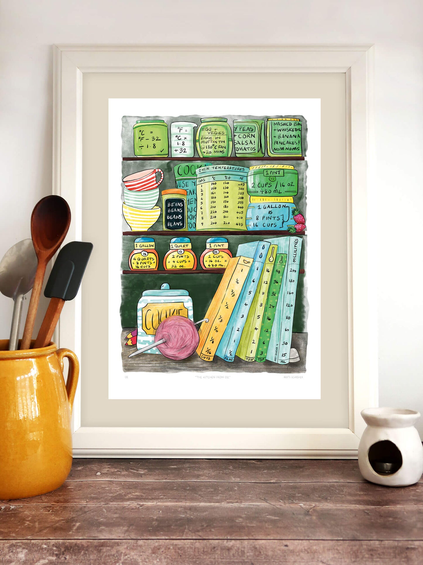 Green Kitchen Chart – (end of line) art print