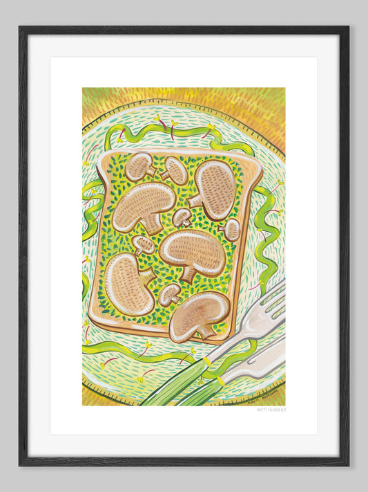 Mushrooms on Toast – (end of line) art print