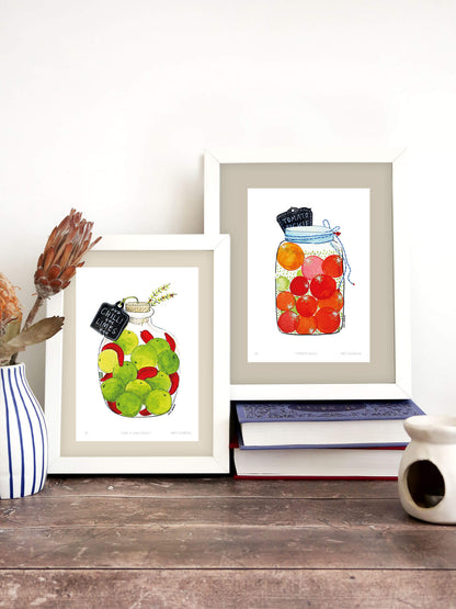 A Pair of Pickle Jars – set of 2 art prints