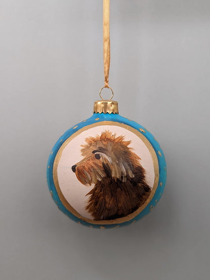 Dog's First Christmas ornament – hand painted bauble