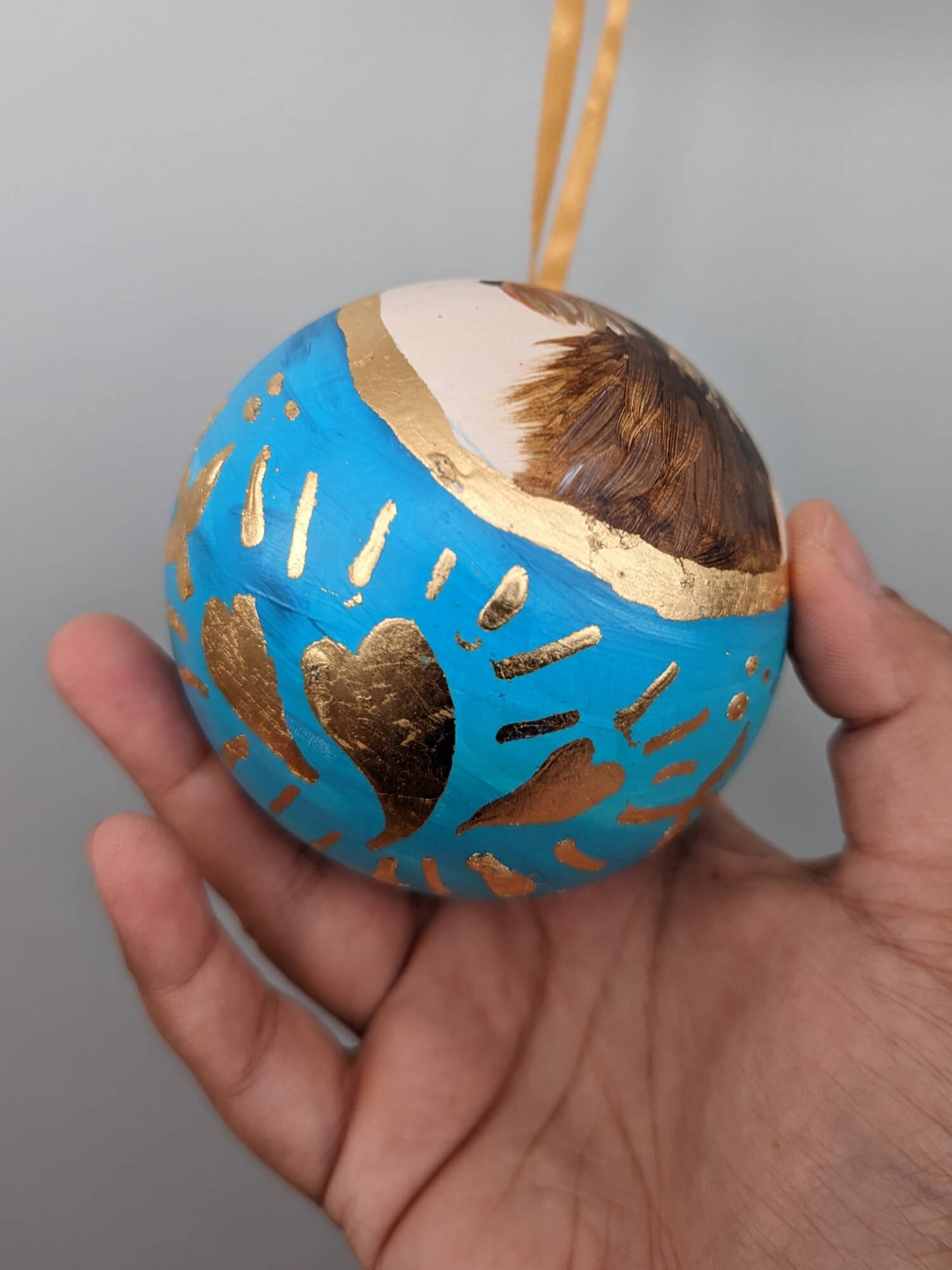 Dog's First Christmas ornament – hand painted bauble