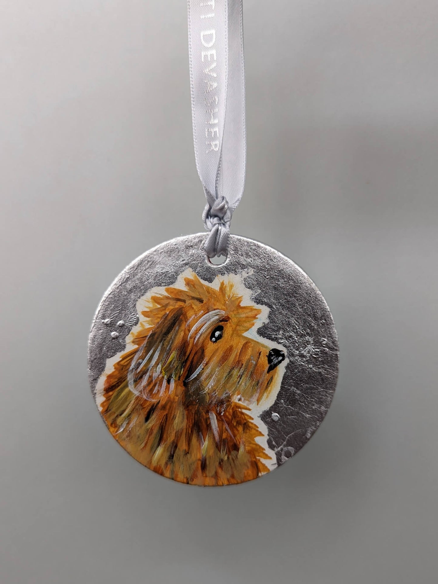 Personalised Mini Pet Portrait ornament – hand painted bauble