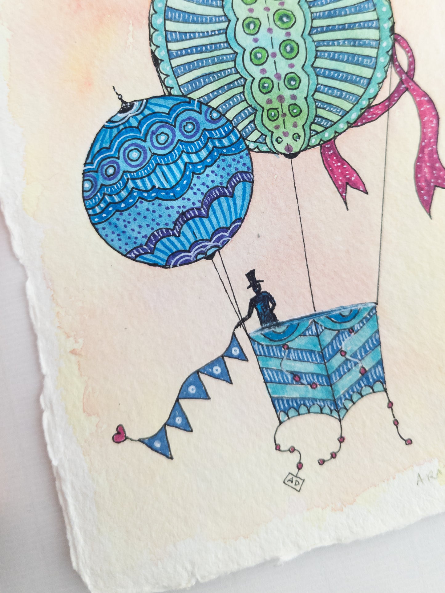 Balloon Adventure – watercolour painting