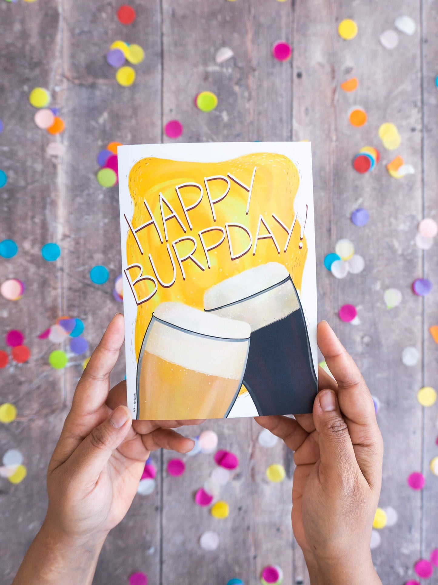 Happy Burpday Beer – (end of line) birthday greeting card