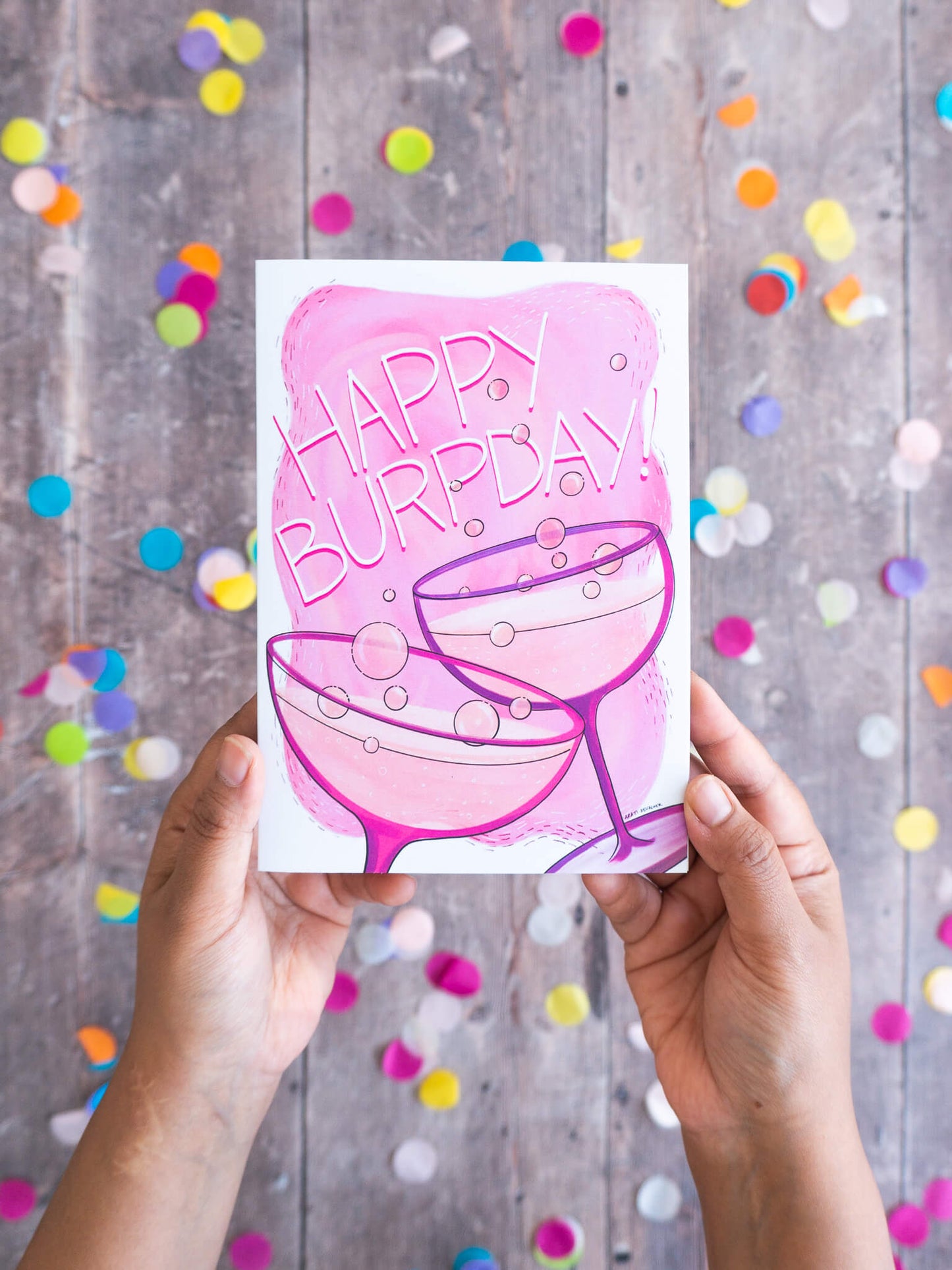 Happy Burpday Bubbly – (end of line) birthday greeting card