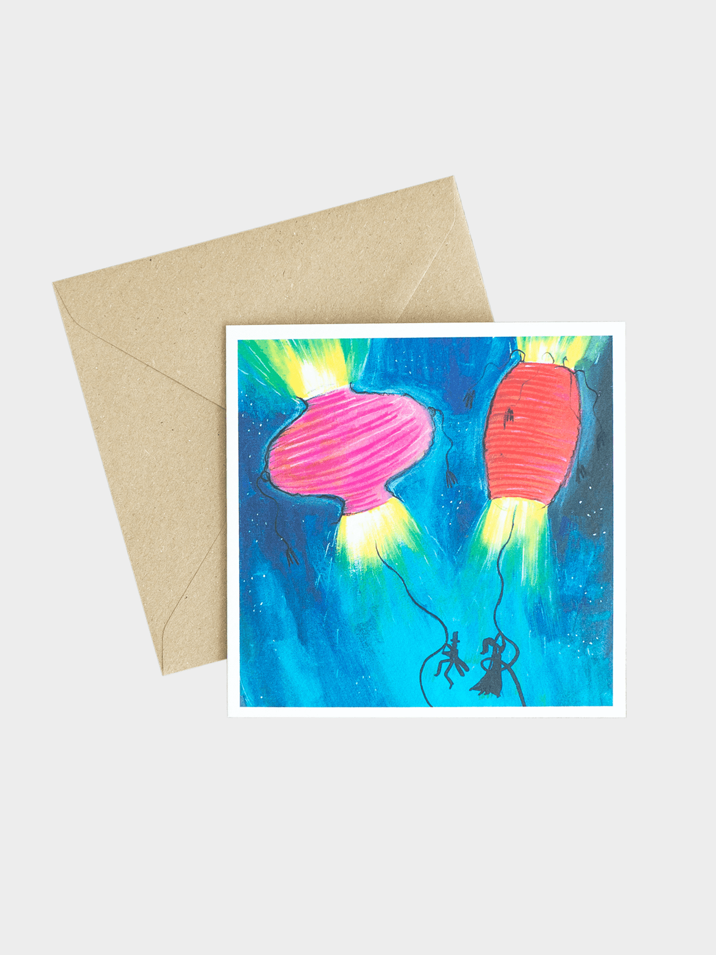 Lanterns – (end of line) greeting card
