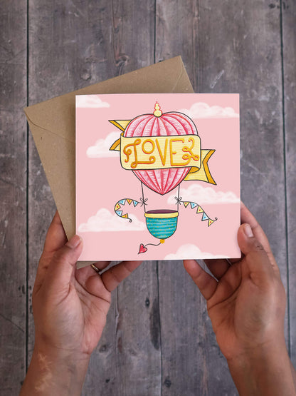 Love Balloon – greeting card