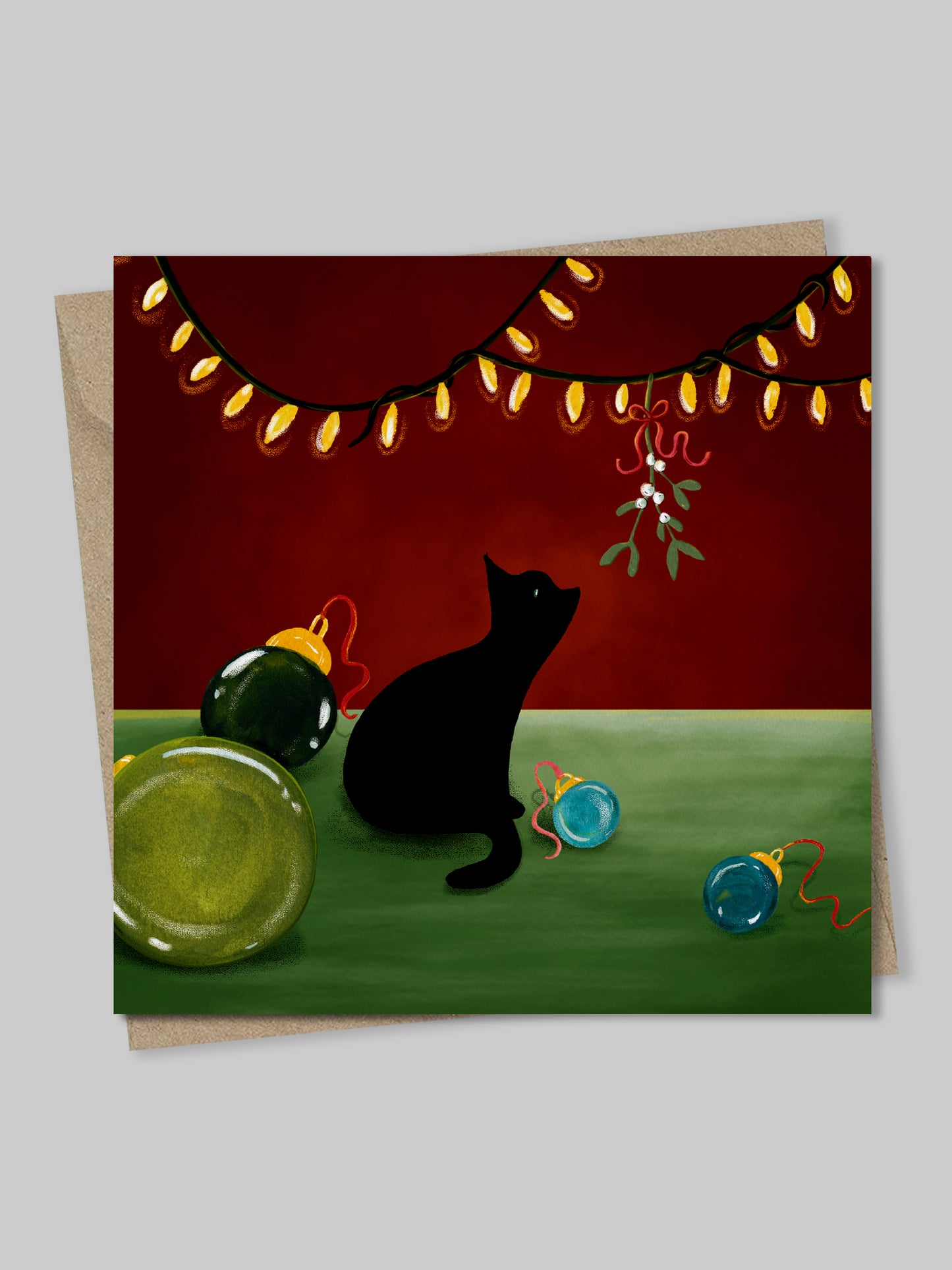 Cat Christmas Card – greeting card