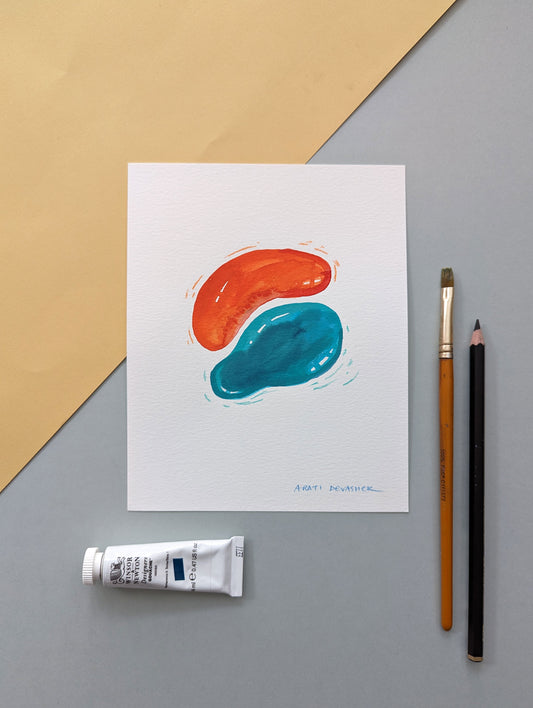 Colour Swatch Blobs – gouache paintings
