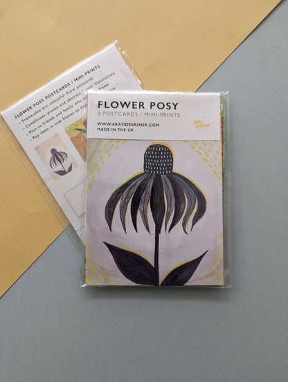 Flower Posy – postcard mini-prints