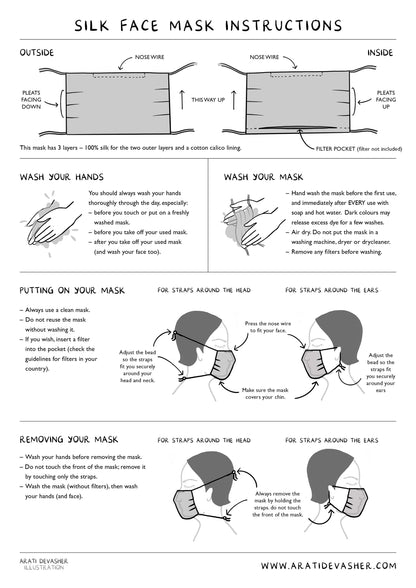 Silk Masks – face coverings (non-medical)