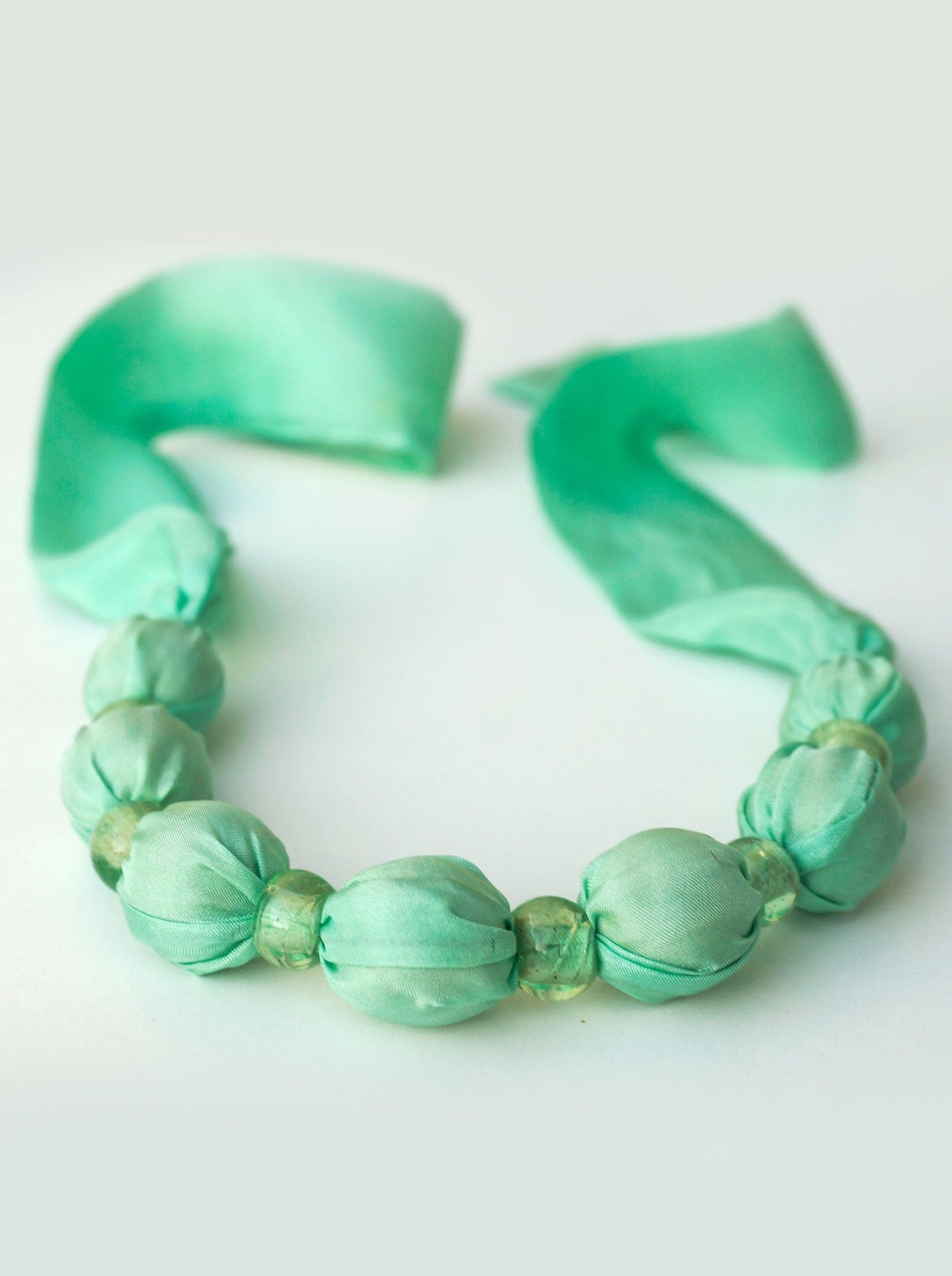 Chunky silk bead necklaces (end of line)