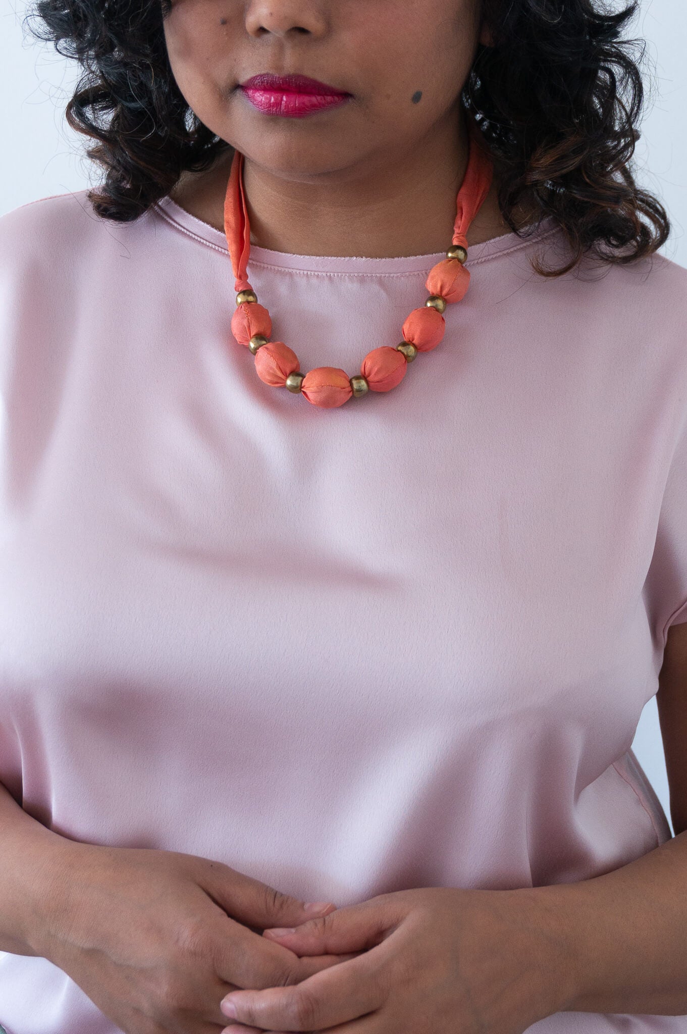 Chunky silk bead necklaces (end of line)