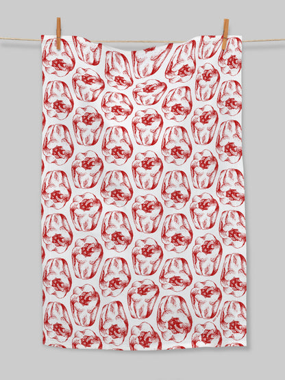 Red Peppers – (end of line) tea towel / wall hanging