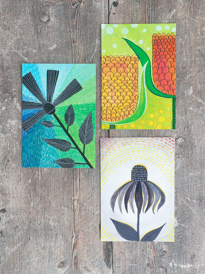 Flower Posy – postcard mini-prints