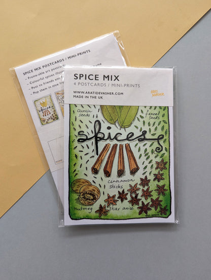 Spice Mix – (end of line) postcard / mini-print singles and sets