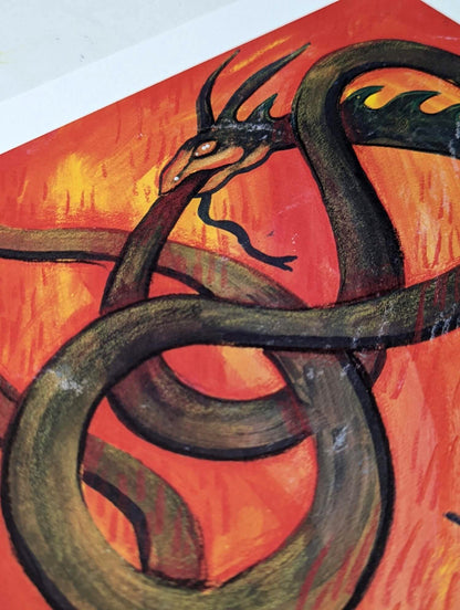 The Ouroboros (Dragon-Snake) – (end of line) art print