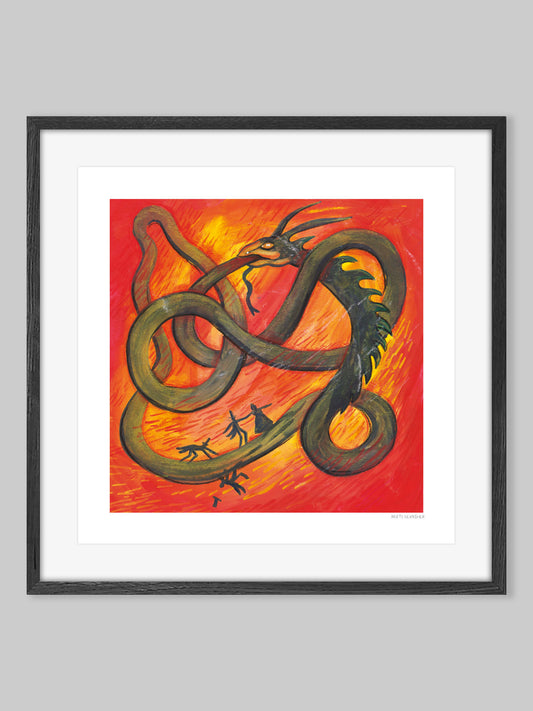 The Ouroboros (Dragon-Snake) – (end of line) art print