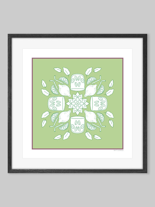 Mojito Mandala – (end of line) art print