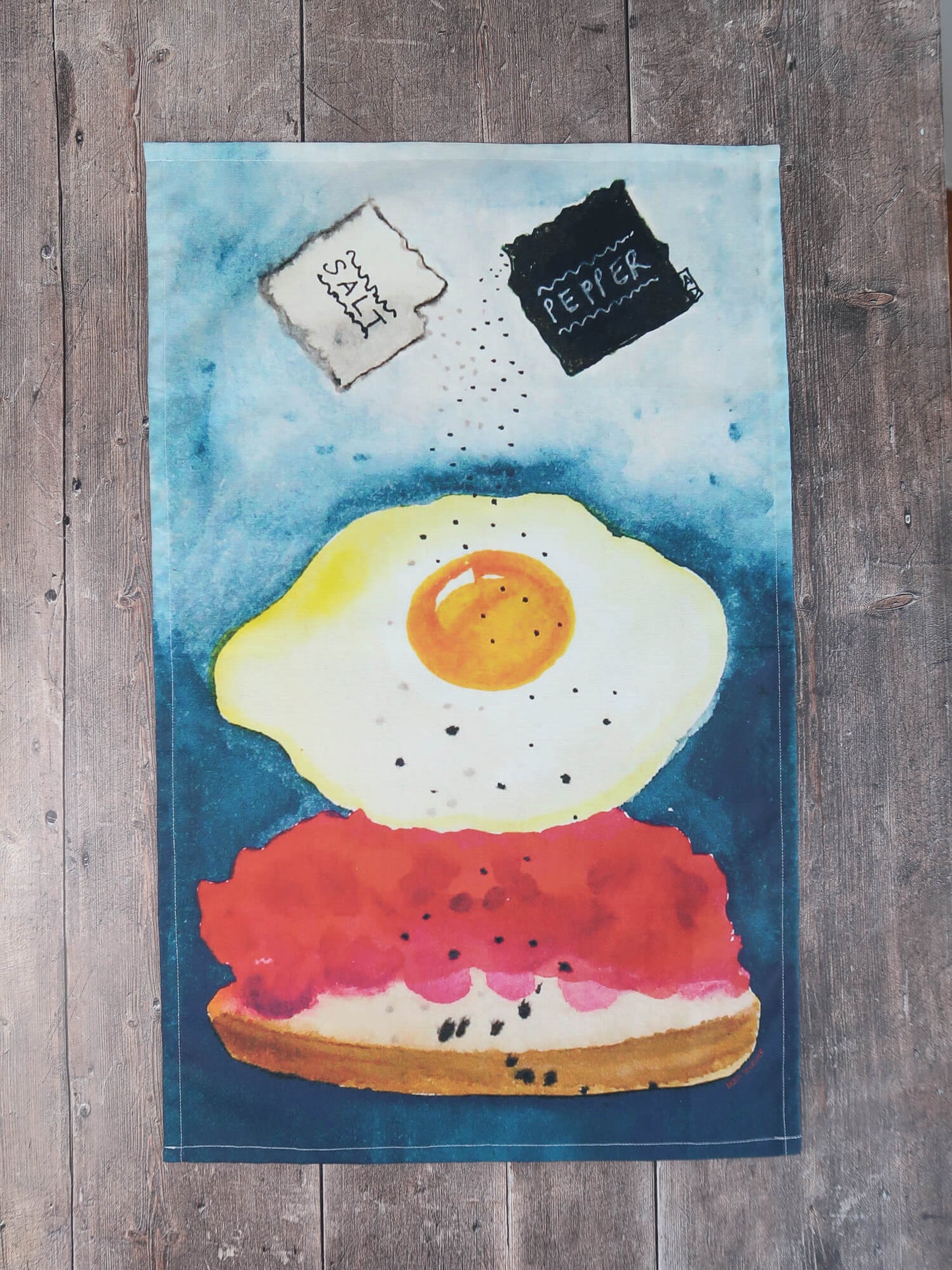 Breakfast for One – tea towel or wall hanging