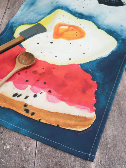 Breakfast for One – tea towel / wall hanging
