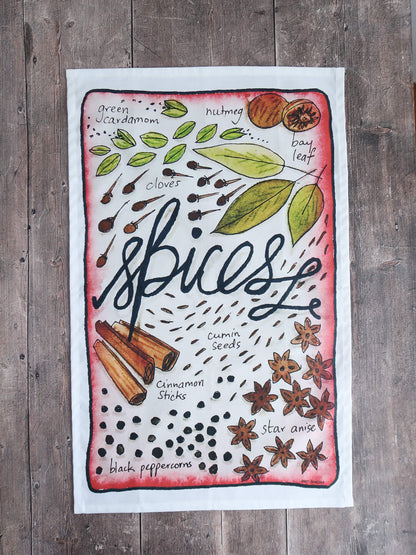 Pink Spice – (end of line) tea towel / wall hanging